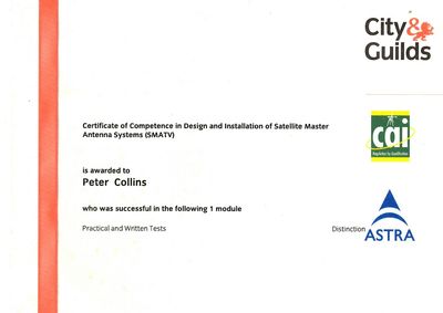 City and Guilds certificate