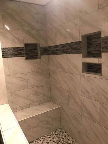 Shower Tile #Tile #TileContractors #TileRemodeling