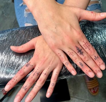 Dainty Hand Tattoo by Hector Salazar Tattoos in Yuma AZ. A Yuma, AZ tattoo shop.