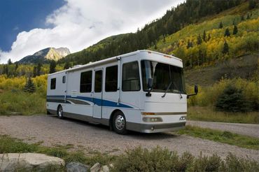 Class A motorhome detailed by Del Mar Detailing in San Diego