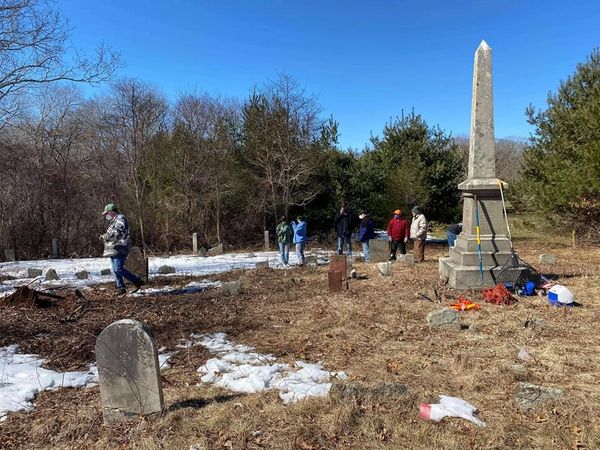 Harris Cemetery, Salem, CT During Phase 1 Cleanup