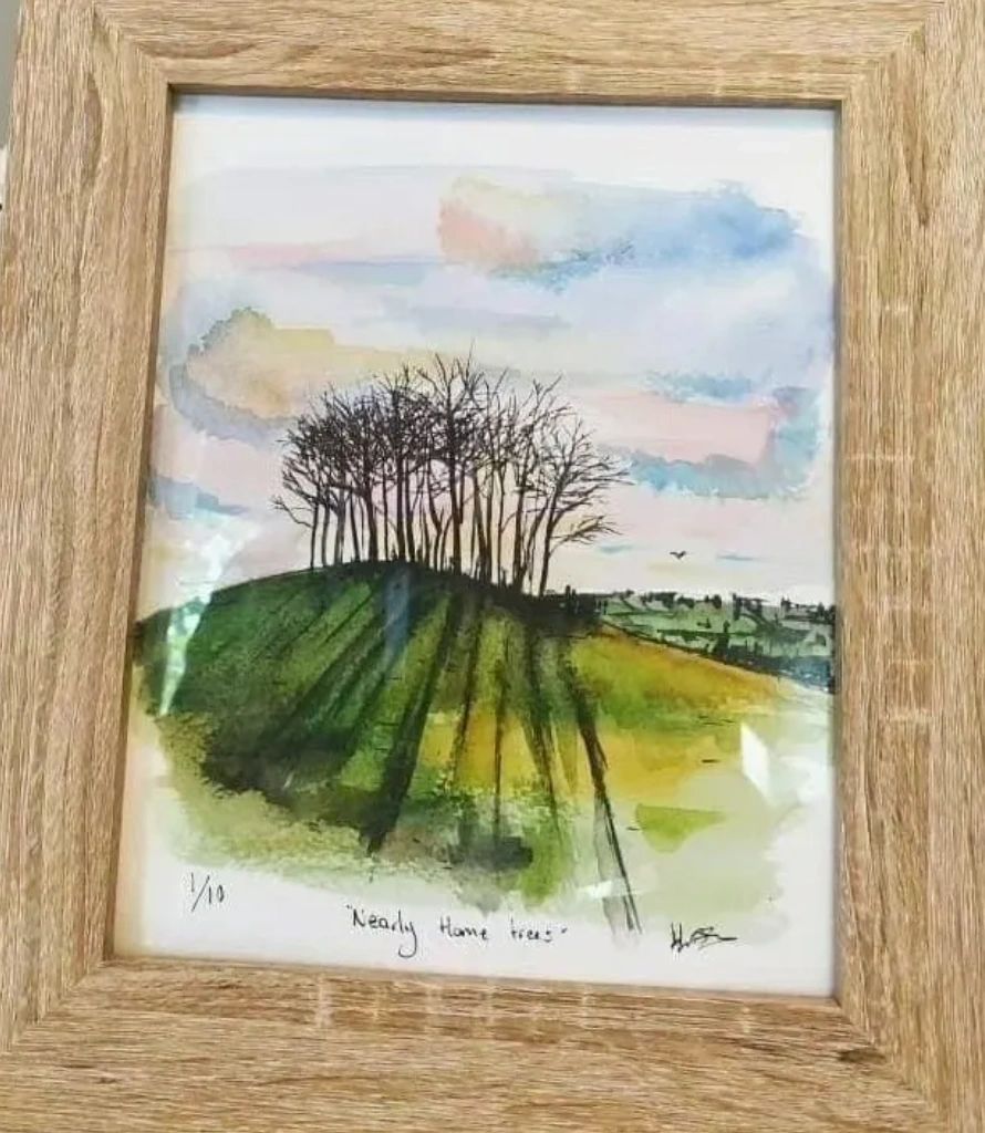 The nearly home trees or the nearly there trees watercolour