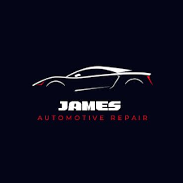 Sleek car outline logo for James Automotive Repair.