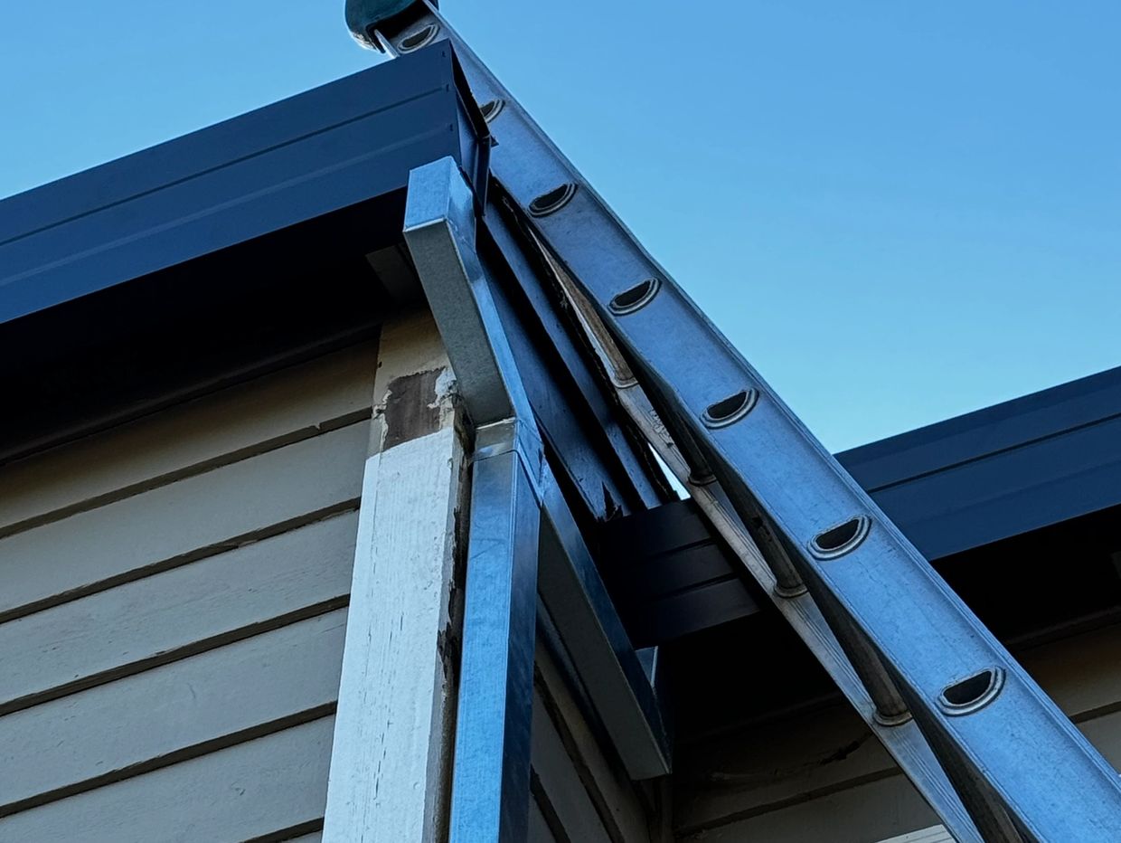 galvanized rectangular downspout