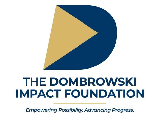 Logo of The Dombrowski Impact Foundation with tagline.