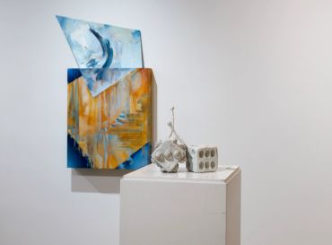 Close up of artwork.