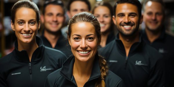 A group of smiling professionals