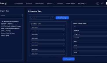 Snapp allows you to import data from your spreadsheets so you no longer need to rely on siloed data.