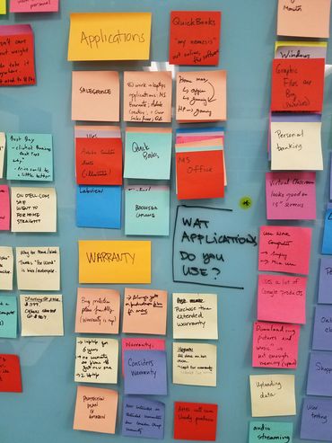 User interview observations stacked