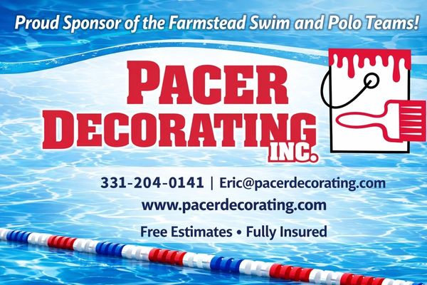 Pacer Decorating Inc. sponsors Farmstead Swim and Polo Teams.