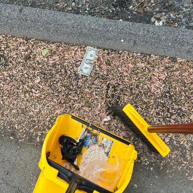 Sidewalk sweeping service in Randolph