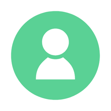 a person symbol in a green circle