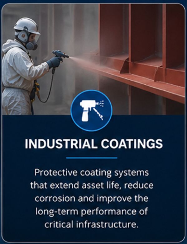 Worker applying industrial protective coating.