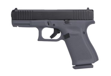 Glock 19 in Gray. Upgrades available from Cross Armory. Chambered in 9mm