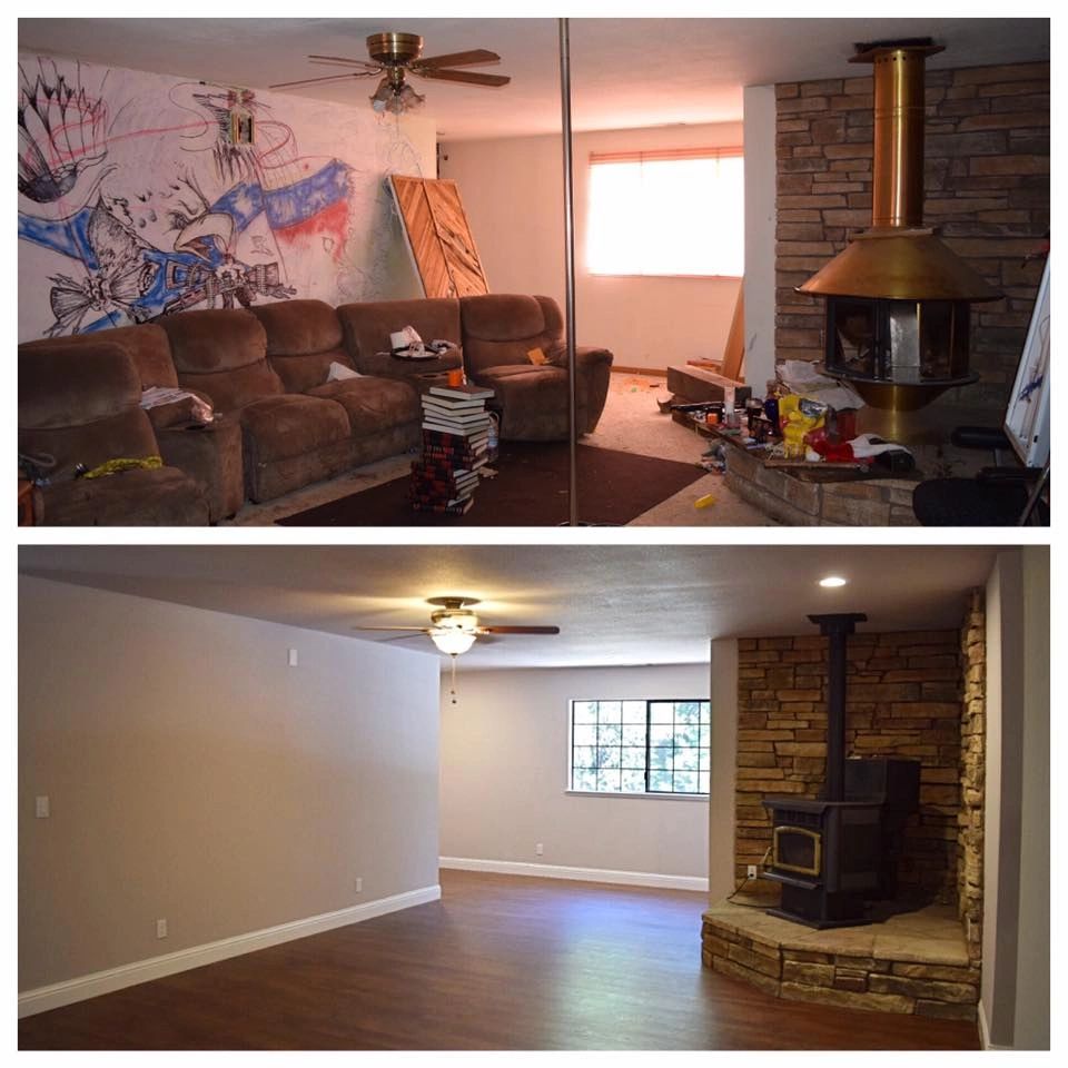 Another before and after cleanout of a hoarders house