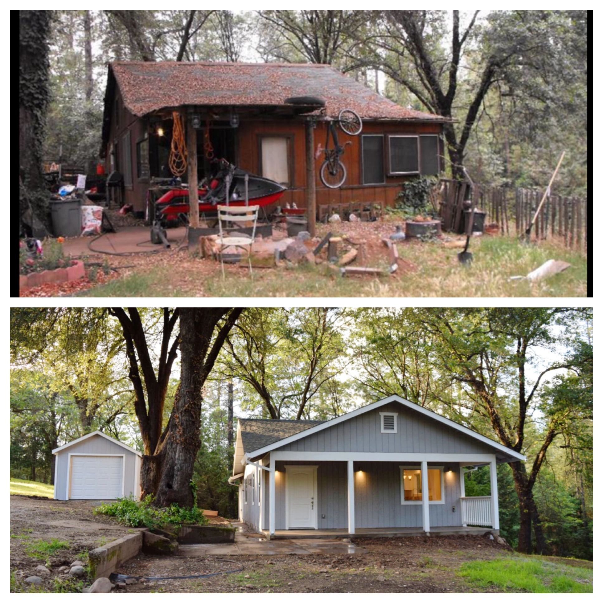 This is a before and after of the exterior of the same house we loved the result so much its on our