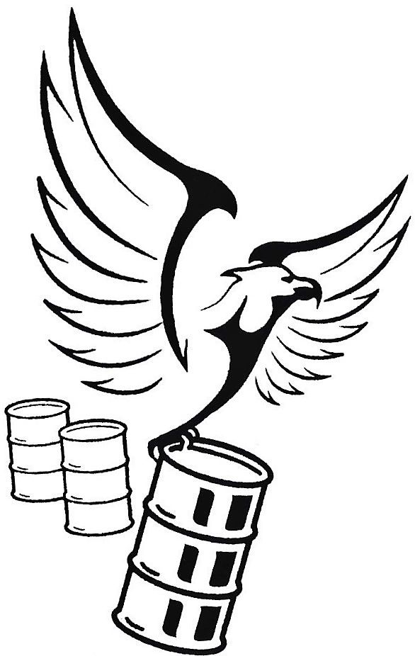 LOGO of a Hawk on a barrel