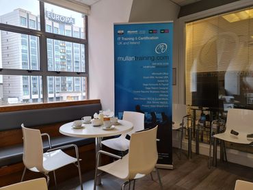 Our 5th Floor Breakout Area  2- Overlooking Belfast's Europa Hotel; Refreshments provided throughout