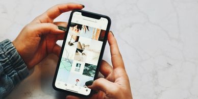 person on a smartphone