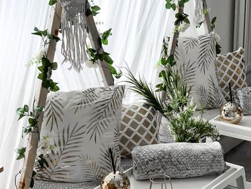 White gold luxe sleepover theme