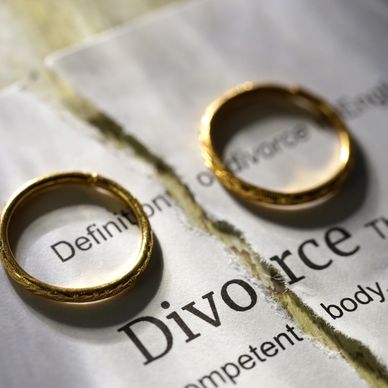 Divorce attorney finalizing settlement paperwork