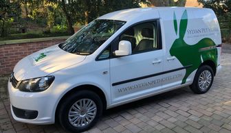 Volkswagen Caddy Van used as our Pet Limo for our pet collection and return service.