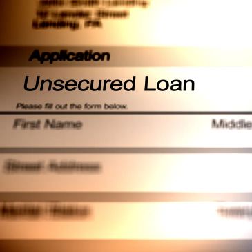 Close-up of an unsecured loan application form.