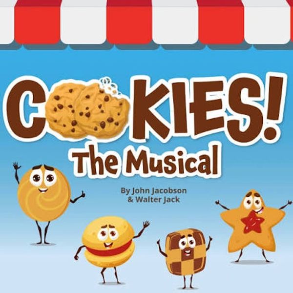 Colorful poster for Cookies! The Musical featuring animated cookie characters.