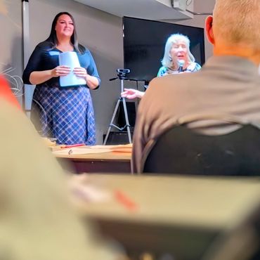 Katherine Yriarte, Candidate for Washoe County Commissioner in District 5 speaking at an event