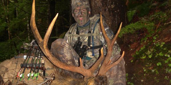 Tom Ryle with Roosevelt bull elk