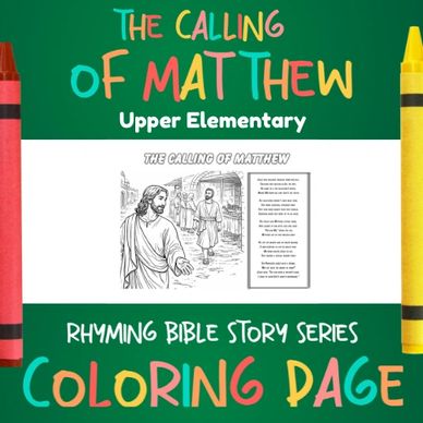 Coloring page for "The Calling of Matthew" Bible story