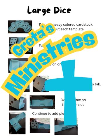 Step-by-step instructions to create large paper dice.