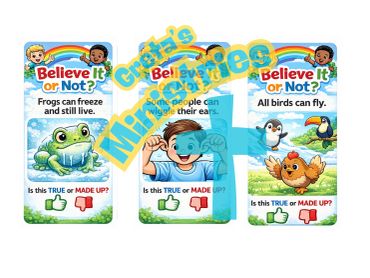 Three illustrations with "Believe It or Not?" facts.