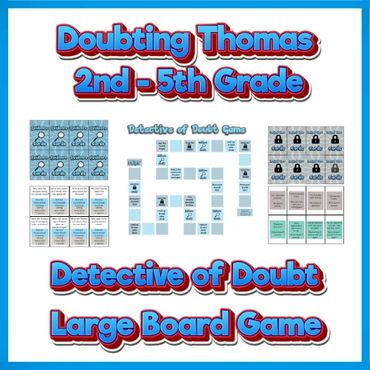 Board game for 2nd-5th graders called Detective of Doubt.