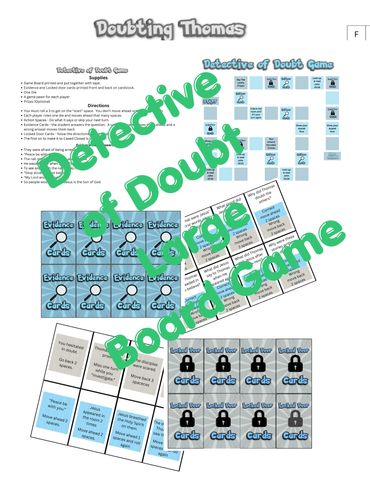 Christian-themed board game called 'Doubting Thomas'.