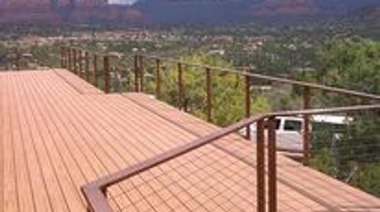 A completed deck project in Sedona, Arizona