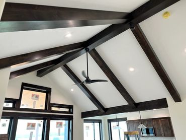 False Beams In A Custom Home