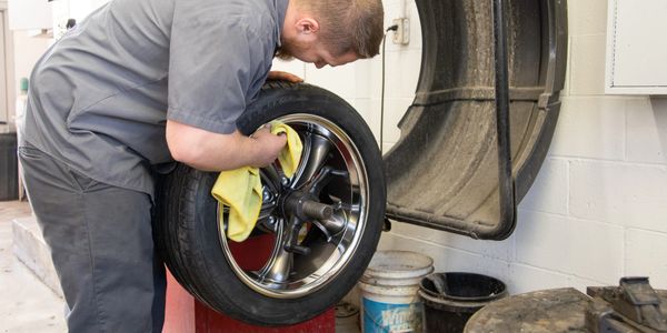 wheel maintenance at New Lebanon Body, Frame & Tech