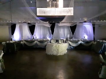 Double Rod 10 ft tall x 10 ft. wide            Pipe & Drape Standard linens $ 73.50 per section.