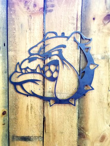 Plasma Cut Georgia Bulldog, metal wall art