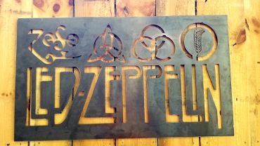 Custom Led Zeppelin Metal Wall Art, Plasma Cut