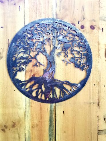 Plasma Cut Tree of Life, Metal Wall Art