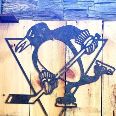 Pittsburgh Penguins Metal Wall Art, Plasma Cut