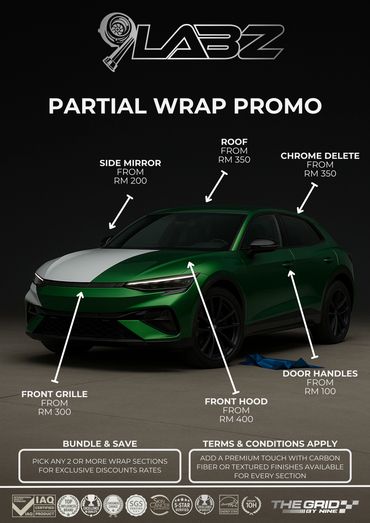 PARTIAL VINYL WRAP PROMO AT NINE LABZ