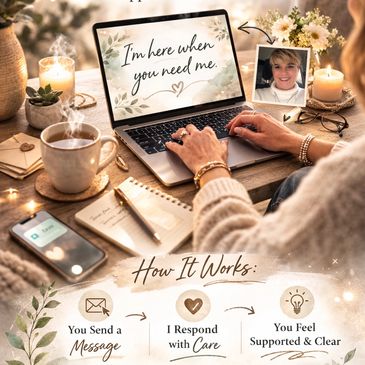 Cozy workspace promoting personalized email coaching support.