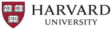 Harvard University logo with its iconic shield and name.