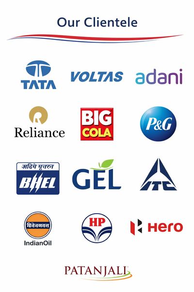 Collection of logos from reputed Indian and global companies under 'Our Clientele'.