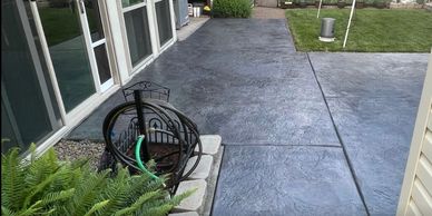 stamped stained colored concrete decorative concrete patio independence kansas city blue springs mo
