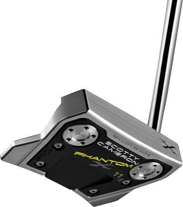 Close-up of a Scotty Cameron Phantom X 11.5 golf putter.