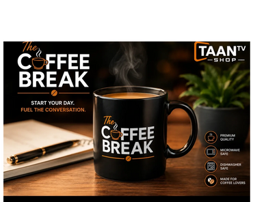 The Coffee Break Signature Mug
Start your morning with style using The Coffee Break Signature Mug.